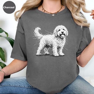 Maglietta con disegno di Goldendoodle, Mamma e papà di Goldendoodle, Abbigliamento per amanti degli animali immagine 3