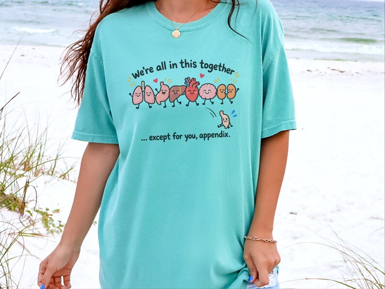 Organ Friends Shirt, Funny Medical Student Gift, Surgery Recovery Shirt, Anatomy Teacher Tee, Appendectomy Shirt, Nurse Gift Idea image 6