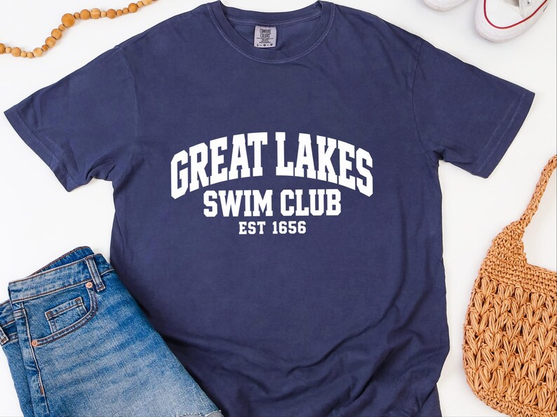 Great Lakes Shirt, Great Lakes Gift, Swim Team Shirt, Varsity Shirt, Great Lakes Swim Club image 10