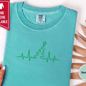Grandpa Christmas Shirt, Cardiac Nurse Gift, Christmas Tree Heartbeat Tee, Cardiology Holiday Present, Grandpa Christmas Gift image 8