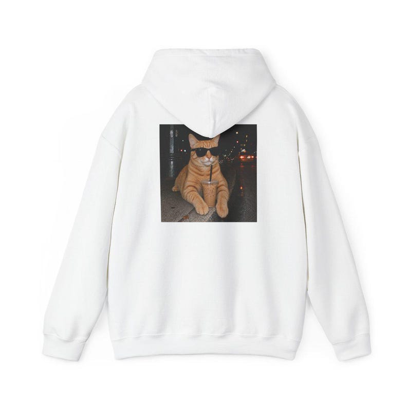 Coffee Cat Shirt, Funny Cat Meme Tee, Orange Cat Mom Gift, Cat Sunglasses Shirt, Ginger Tabby Tee image 12
