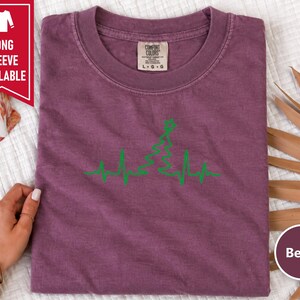 Grandpa Christmas Shirt, Cardiac Nurse Gift, Christmas Tree Heartbeat Tee, Cardiology Holiday Present, Grandpa Christmas Gift image 4