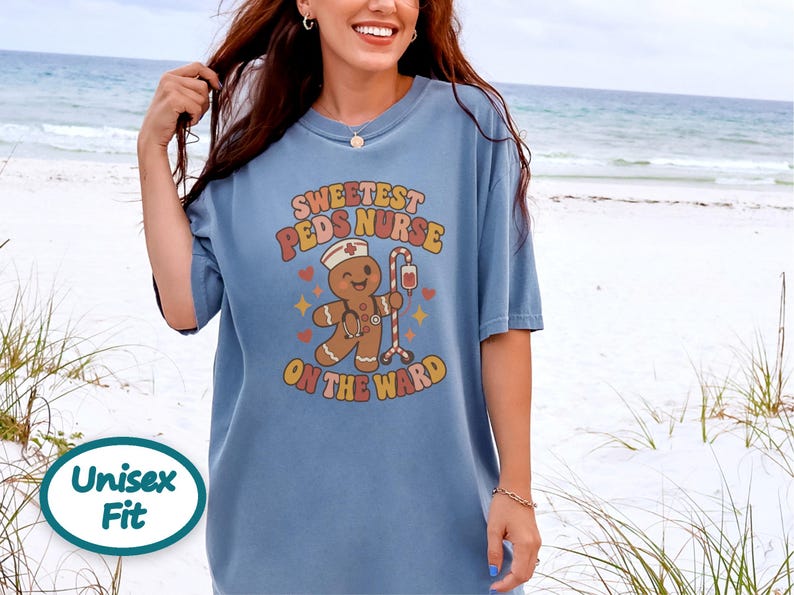 Christmas Pediatrics Nurse Shirt, Festive Nurse Gift, Sweetest Peds Nurse On The Ward, Holiday Medical Crewneck, Pediatric RN Sweater image 6