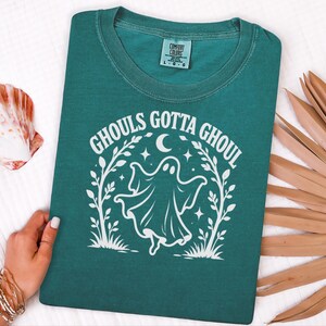 Halloween Ghost Shirt, Ghouls Gotta Ghoul Shirt, Spooky Season Tee, Cute Ghost T Shirt, Vintage Halloween Women Shirt, Witchy Vibes Shirt image 9
