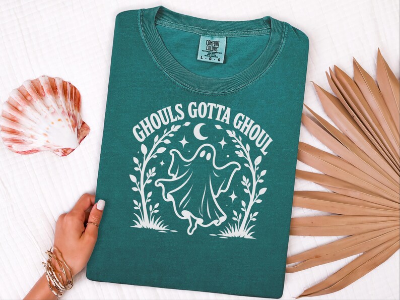 Halloween Ghost Shirt, Ghouls Gotta Ghoul Shirt, Spooky Season Tee, Cute Ghost T Shirt, Vintage Halloween Women Shirt, Witchy Vibes Shirt image 9