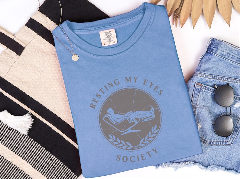 Comfort Colors Resting My Eyes Society T-Shirt, Funny Napping Tee for Men, Vintage Dad Humor Shirt, Sarcastic Sleep Lover Tee, Resting Eyes image 7