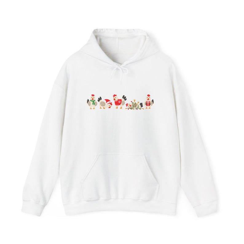Christmas Chicken Shirt, Funny Holiday Chicken Gift, Cute Farm Christmas Tee, Festive Chicken Lover Shirt, Winter Farm Animal Top image 12