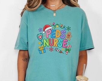 Peds Nurse Christmas Shirt, Pediatric Nurse Holiday Gift, Peds Nurse Tee, Christmas Nurse Top, Pediatric RN Shirt