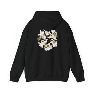 Maglietta per amanti delle rane, regalo a tema fantasmi, maglietta per la stagione spettrale, top di Halloween in stile cottagecore, regalo per amanti degli anfibi, divertente abbigliamento grafico autunnale immagine 11