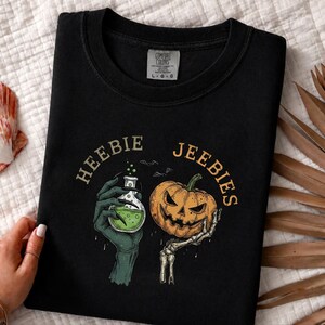 Comfort Colors Halloween Potion Heebie Jeebies Shirt, Witchy Skeleton Hands Tee, Jack O Lantern Spooky Season, Gothic Vintage Fall Graphic image 10