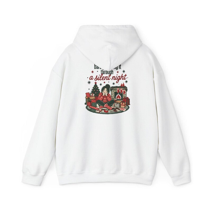 Funny Christmas Shirt, Tired Mom Christmas Gift, Barely Making It Through A Silent Night Sweatshirt, Sarcastic Holiday Tee image 12