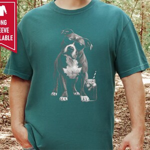 Funny Pitbull Shirt, Iced Coffee Dog Lover Gift, Pittie Mom Tee, Bully Breed Graphic Shirt, Vintage Dog Tee imagem 5