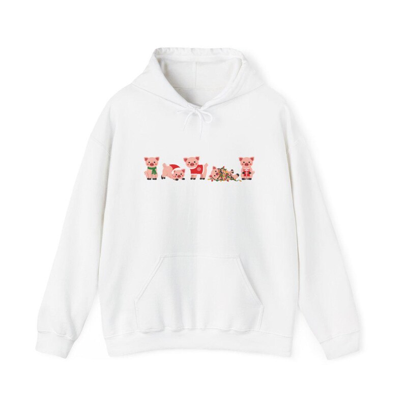Christmas Pig Shirt, Cute Pig Christmas Gift, Holiday Pig Graphic Tee, Christmas Animal Shirt image 12