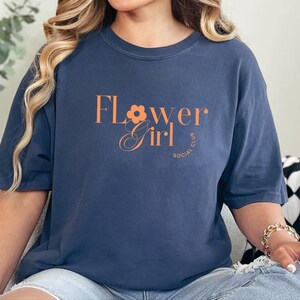 Comfort Colors Flower Girl Shirt, Flower Girl Social Club Tee, Kids Wedding Rehearsal Top, Petal Patrol Toddler Outfit, Flower Girl Tshirt image 14