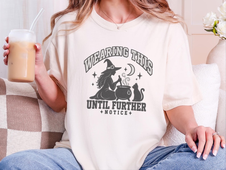 Witch Halloween Shirt, Spooky Season Tee, Witchy Cat Shirt, Halloween Party Top, Salem Witch Costume Tee, Sarcastic Witch Sweatshirt image 1