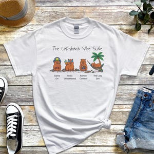 Capybara Gaming Shirt, Vibe Scale Gamer Boba Ramen Relaxing Tee, Level Up Tee | Funny Boba Tea, Japanese Ramen Lover, Youth Birthday Gift image 7