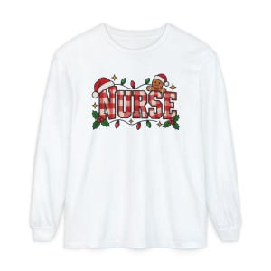 Nurse Christmas Tee, Gingerbread Christmas Shirt, Christmas Nurse Gift, Festive Nurse Sweatshirt, Holiday Medical Top image 14
