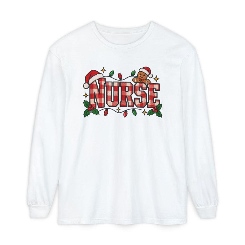 Nurse Christmas Tee, Gingerbread Christmas Shirt, Christmas Nurse Gift, Festive Nurse Sweatshirt, Holiday Medical Top image 14
