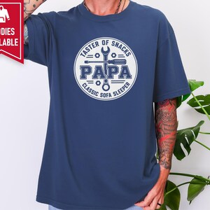 Funny Papa Shirt, Father's Day Papa Gift, Taster Of Snacks Papa Tee, Grandpa Mechanic Shirt, Gift For Grandpa image 6