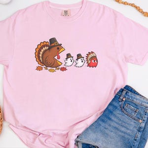 感謝祭の七面鳥シャツ、面白いゲーマーギフト、レトロビデオゲームTシャツ、感謝祭シャツ、七面鳥の日ギフト、レトロゲームファン 画像 9