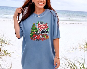 Funny Christmas Shirt, White Elephant Gift, Secret Santa Gag Shirt, My Secret Santa Gift Sucks, Sarcastic Holiday Tee