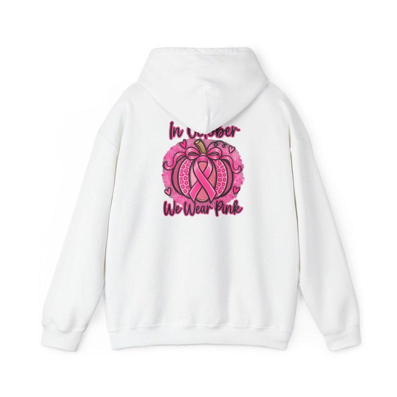 In oktober dragen we een roze shirt, een pompoencadeau ter bevordering van borstkankerbewustzijn, een roze lint-herfstshirt, een hoodie met steunmotief en een shirt voor overlevenden. afbeelding 12