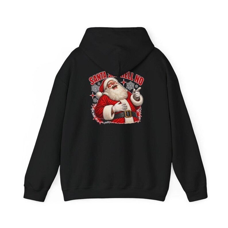Funny Santa Shirt, Sarcastic Christmas Gift, Adult Humor Holiday Tee, Santa Said Hell No image 11