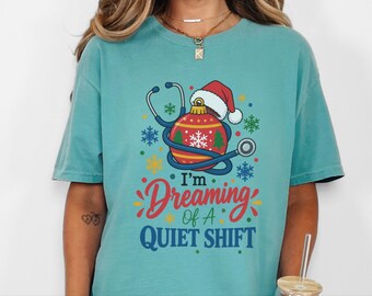 Nurse Christmas Sweatshirt, Funny Nurse Holiday Gift, Quiet Shift Shirt, Christmas ICU Nurse Top, RN Christmas Hoodie