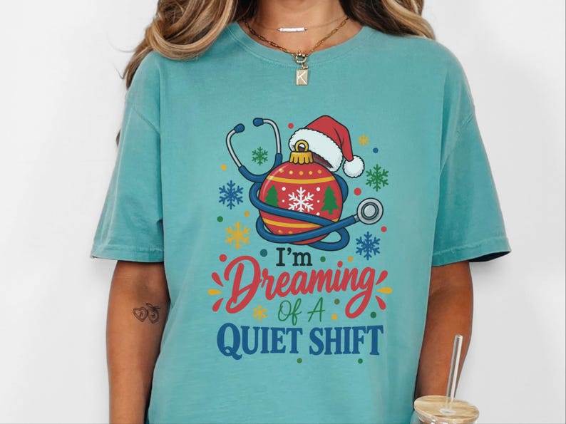Nurse Christmas Sweatshirt, Funny Nurse Holiday Gift, Quiet Shift Shirt, Christmas ICU Nurse Top, RN Christmas Hoodie image 1