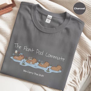 T-shirt voor verpleegkundigen in het drijfbad, grappig T-shirt voor verpleegkundigen met drijfbadthema, Capybara Comfort Colors, cadeau voor medisch personeel in de nachtdienst, Capybara-shirt afbeelding 5