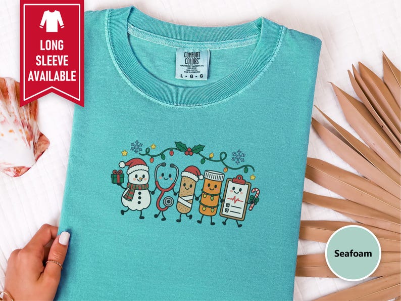 Christmas Nurse Shirt, Christmas Healthcare Shirt, ICU Nurse Christmas Shirt, Christmas CNA Shirt, Snowman Nurse Christmas Squad image 9