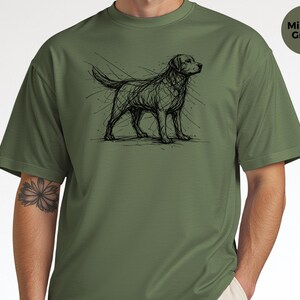 Camiseta de Labrador Retriever, Camiseta Sketch Lab, Ropa para Perros de Agua, Camiseta Canina Activa imagen 7