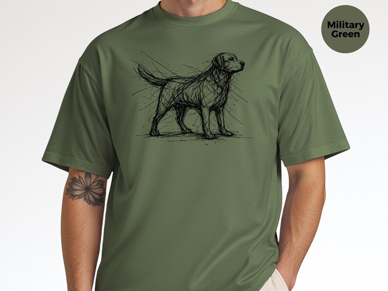 Camiseta de Labrador Retriever, Camiseta Sketch Lab, Ropa para Perros de Agua, Camiseta Canina Activa imagen 7