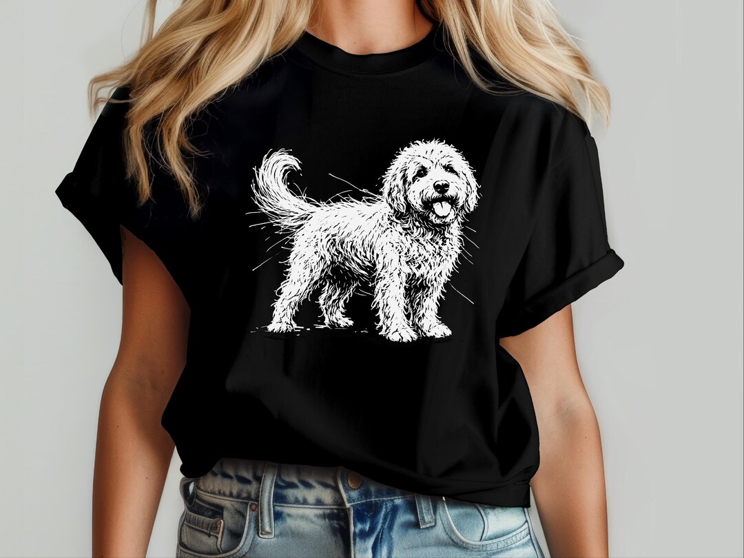 Goldendoodle Sketch Shirt, Groodle Gift for Doodle Mom and Dad, Golden ...