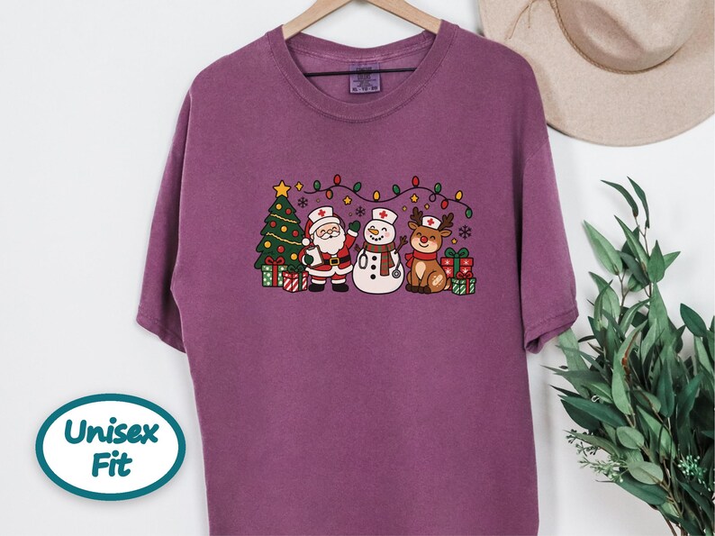 Christmas Nurse Shirt, Nurse Group Shirt, Christmas Nurse Gift, Medical Staff Tee, Healthcare Christmas, Nurse Holiday Shirt image 5