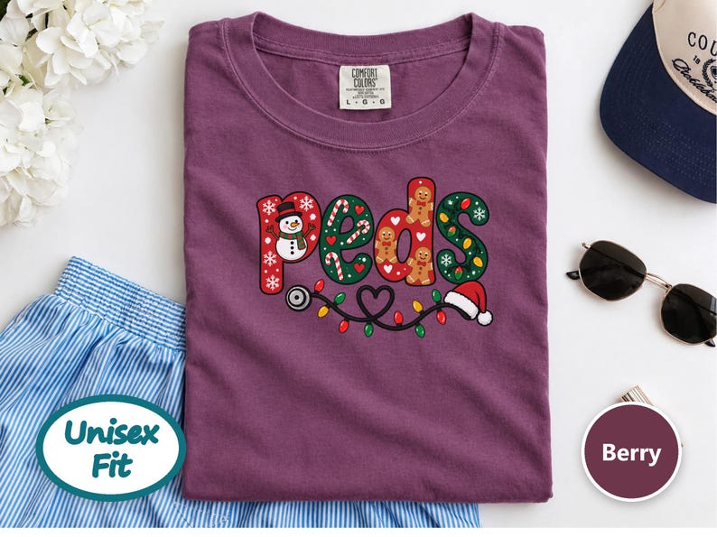 Camiseta navideña para enfermera pediátrica, regalo festivo para enfermera pediátrica, sudadera navideña para enfermera, top navideño para enfermera pediátrica imagen 10