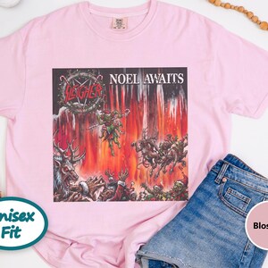 Heavy Metal Christmas Shirt, Death Metal T Shirt, Thrash Metal Tee, Metalhead Gift, Rock Band Merch, Dark Christmas Humor, Slayer Parody image 10