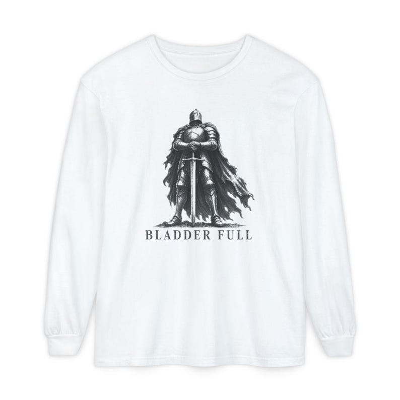 Tummy Hurts Shirt, Retro Knight Tee, Dark Souls Aesthetic, Funny Knight Shirt, Bladder Full, Dark Fantasy Gift image 14
