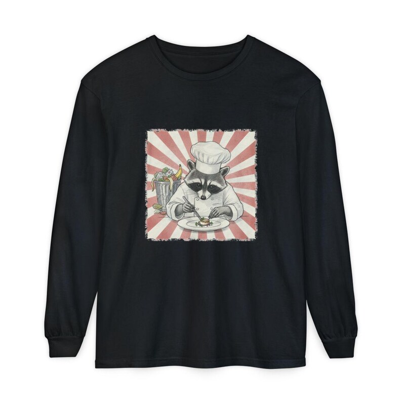 Funny Cooking Gift Tee, Culinary Humor Shirt, Raccoon Chef Shirt, Trash Panda Apparel, Cook Appreciation Gift afbeelding 9