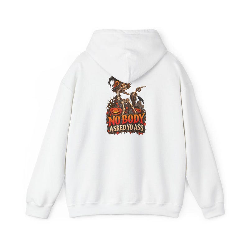 Funny Skeleton Shirt, Dark Humor Tee, Sarcastic Halloween Tee, Nobody Asked Yo Ass, Offensive Humor Shirt image 12