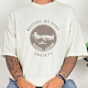 Comfort Colors Resting My Eyes Society T-Shirt, Funny Napping Tee for Men, Vintage Dad Humor Shirt, Sarcastic Sleep Lover Tee, Resting Eyes image 4