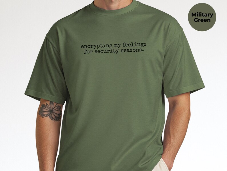 Cybersecurity Shirt | Encrypting My Feelings For Security Reasons Tee, Introvert Hacker Gift image 2