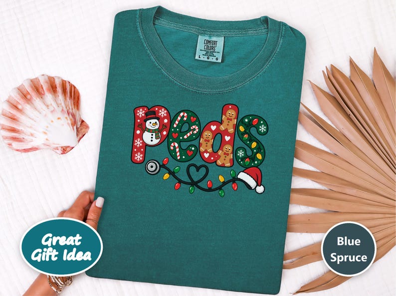 Camiseta navideña para enfermera pediátrica, regalo festivo para enfermera pediátrica, sudadera navideña para enfermera, top navideño para enfermera pediátrica imagen 9