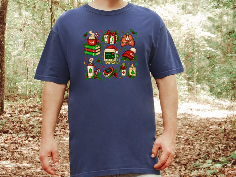 Respiratory Nurse Christmas Shirt, Respiratory Therapist Holiday Gift, Christmas Medical Crewneck, ICU Nurse Christmas Top image 1