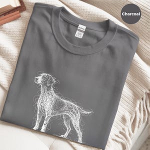 Tysk korthårig pekare, GSP skisskonst-T-shirt | Jaktkläder för K9, Fågelhundfan, Tysk pekare-T-shirt, GSP-T-shirt, Gåva för pekareälskare bild 7
