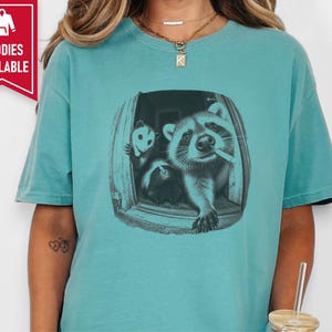 Trash Panda Tee, Raccoon Opossum Skunk Shirt, Feral Animal Top, Possum Lover Gift, Funny Meme Shirt image 6