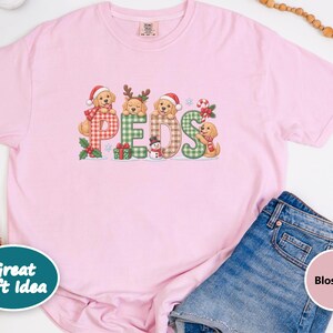 Christmas Peds Nurse Shirt, Golden Retriever Christmas Gift, Pediatric Nurse Sweatshirt, Peds Nurse Holiday Tee image 5