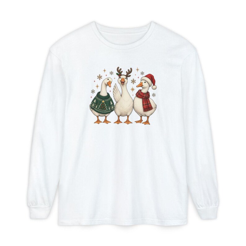 Christmas Goose Shirt, Festive Goose Sweatshirt, Funny Goose Gift, Holiday Bird Tee, Winter Animal Shirt, Ugly Christmas Sweater Style image 14