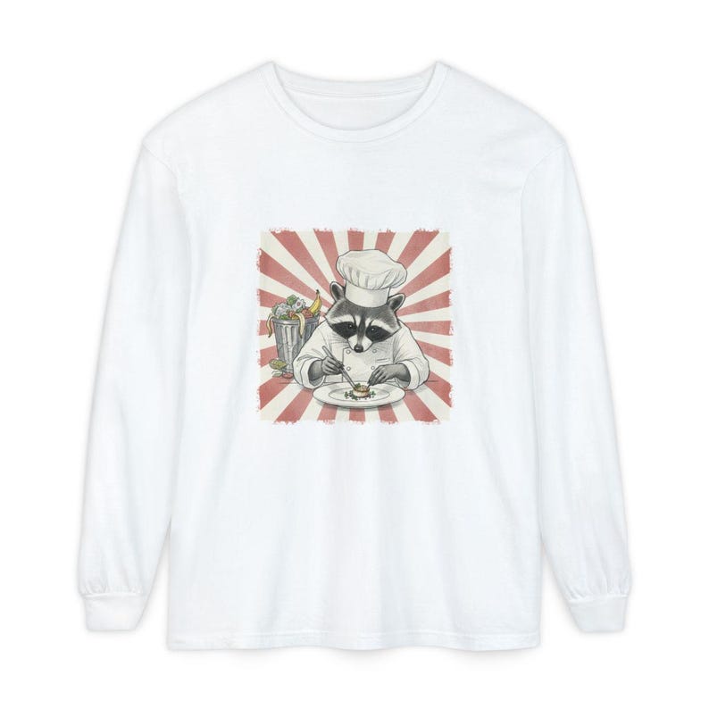 Funny Cooking Gift Tee, Culinary Humor Shirt, Raccoon Chef Shirt, Trash Panda Apparel, Cook Appreciation Gift afbeelding 10