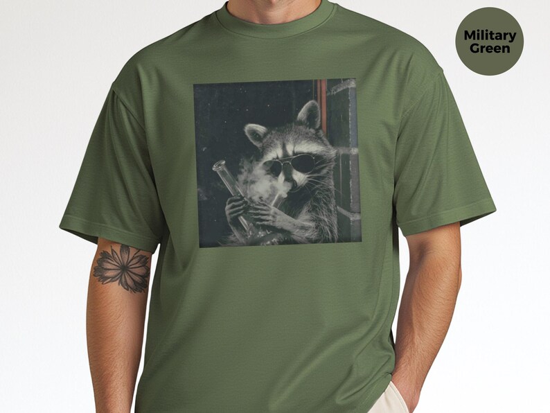 420 T Shirt, Raccoon Hitting A Bong, Funny Stoner Graphic Tee, Marijuana Humor Shirt, Trash Panda Weed Lover, Adult Smoker Apparel image 8